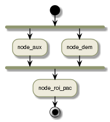 !define DIAG_NAME Workflow example

!include includes/skins.iuml

skinparam backgroundColor #FFFFFF
skinparam componentStyle uml2

start

fork
  :node_aux;
fork again
  :node_dem;
end fork

:node_roi_pac;

stop